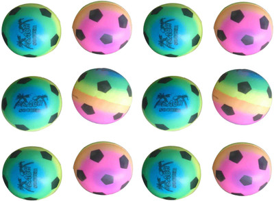 

PTCMart Multicolour Beach Soccer Printed Soft Balls Set of 12 - 14 cm(Multicolor)