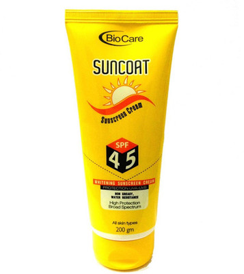 

Biocare Suncoat Sunscreen Cream SPF45 , 200g - SPF SPF 50 PA++++(200 g)