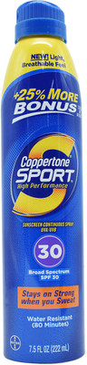 

Coppertone Sport High Perfomance Sunscreen Continous Spray,SPF 30 , 222ml (7.5oz) - SPF SPF 50 PA++++(222 ml)