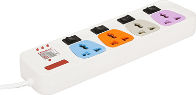 

Pinnacle Spike Guard with Surge Protector – Spike Booster – Spike Board with 5 Metre Cord – Extension Boards with 4 Sockets - Spike Buster – Ideal for Home, Offices, Shops 4 Socket Surge Protector(White)