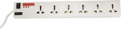 

Pinnacle Spike Guard with Surge Protector – Spike Booster – Spike Board with 3 Metre Cord – Extension Boards with 6 Sockets - Spike Buster – Ideal for Home, Offices, Shops 6 Socket Surge Protector(White)