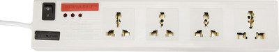 

Pinnacle Spike Guard with Surge Protector – Spike Booster – Spike Board with 5 Metre Cord – Extension Boards with 4 Sockets - Spike Buster – Ideal for Home, Offices, Shops 4 Socket Surge Protector(White)