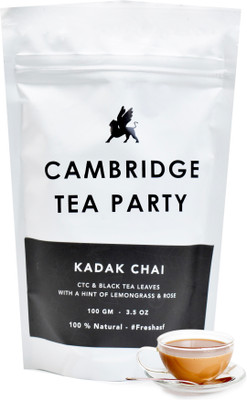 

Cambridge Tea Party Black Tea Leaf & CTC (Kadak Chai) - 100g Black Tea(100 g, Vacuum Pack)
