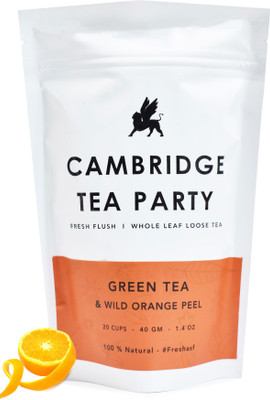 

Cambridge Tea Party Orange Peel Green Tea - Whole Leaf Loose Tea, 40g Orange Green Tea(40 g, Vacuum Pack)