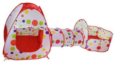 

Xenith Tent House Outdoor ,3-in-1 Tunnel Ball Pool Tent, Fold-able Tent - For 2(Multicolor)