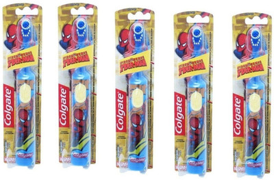 

Colgate kids spider men toothbrush pack of 4 Extra Soft Toothbrush(Pack of 5)