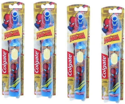 

Colgate kids spider men toothbrush pack of 4 Extra Soft Toothbrush(Pack of 4)