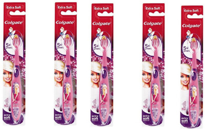 Colgate kids barbie toothbrush extra fun pack of 5 Extra Soft Toothbrush(Pack of 5)