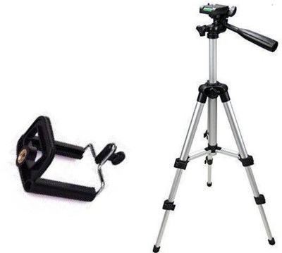 

CALLIE Tripod-3110 Portable Camera Tripod with 3 Dimensional Head Monopod, Tripod(Silver, Supports Up to 3000)
