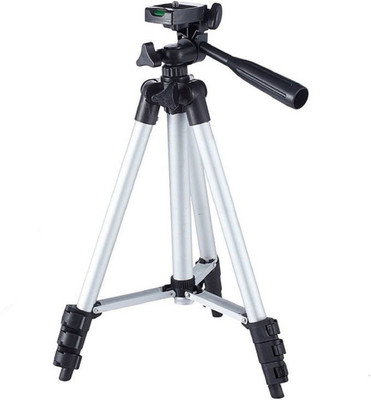 

CALLIE 3Way Adjustable Head Aluminum-Tripod Monopod, Tripod(Silver, Supports Up to 3000)