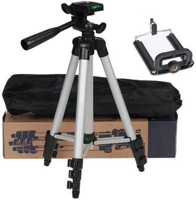 

CALLIE 3110 Tripod Camera Mobile Stand Holder Tripod Light Weight Flexible Portable Three-way Monopod, Tripod(Silver, Supports Up to 3000)