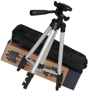 

CALLIE Portable & Foldable Camera - Mobile Tripod With Mobile Clip Holder Bracket , Fully Flexible Mount Cum Tripod , Standwith Three-dimensional Head Monopod, Monopod(Silver, Supports Up to 3000)