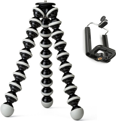 

BJORK Best buy new arrival fully flexible Portable & W1 Foldable Camera & Mobile Tripod with Mobile Clip Holder Bracket Fully Flexible Mount Cum Tripod Stand with Three-Dimensional Head & Quick Release Plate Gorilla Tripod 10" - DSLR , Smartphone & Action
