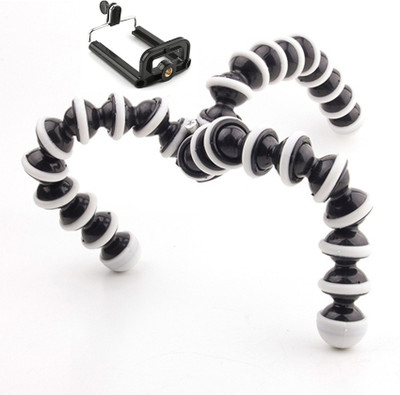 

BJORK Best buy new arrival fully flexible Portable & Foldable Camera & Mobile Tripod with Mobile Clip Holder Bracket Fully Flexible Mount Cum Tripod Stand with Three-Dimensional Head & Quick Release T5 Plate Gorilla Tripod 10" - DSLR , Smartphone & Action