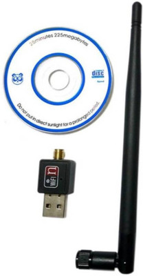 

BUYWELL Wifi 600Mbps Usb Wifi Dongle Adapter 802.11N/G/B With Antenna For Tablets & Pcs (Black) USB Adapter(Black)