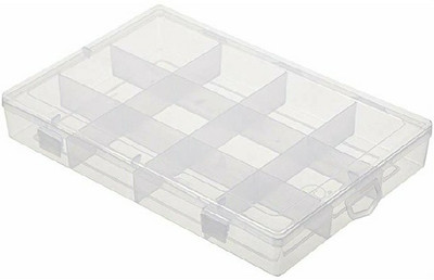 

devine PLASTIC COMPARTMENT BOX MULTIPURPOSE Vanity Box(TRANSPARENT)