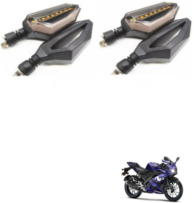 CapeShoppers Side LED Indicator Light for Yamaha R15, FZ-S, FZ16, Fazer, Universal For Bike(Yellow, White)