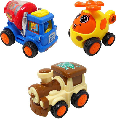 

Parteet Combo Unbreakable Engine,Helicopter, Truck Toy Set for Kids(Pack of 3)(Multicolor)