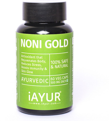 

iAYUR Noni Gold Extract Tested & Certified 100% Potent, Pure & Safe 500 Mg(60 No)
