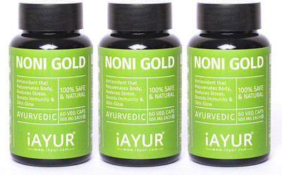 

iAYUR Noni Gold Extract (Pack of 2) 100% Potent, Pure & Safe 500 Mg(120 No)