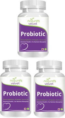 

Natures Velvet Lifecare Probiotics, 30 Capsules - Pack of 3(90 No)