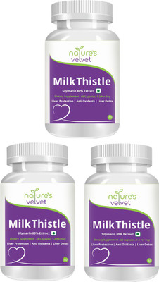 

Natures Velvet Lifecare Milk Thistle Pure Extract, 60 Veggie Capsules-Pack of 3(180 No)