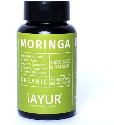 

iAYUR Moringa Extract Tested & Certified 100% Potent, Pure & Safe 500 Mg(60 No)