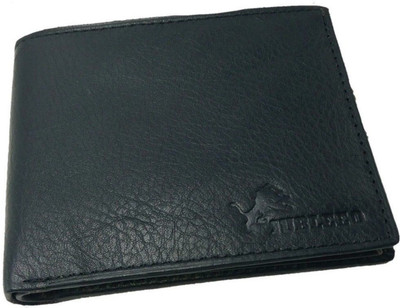 

jubleeo Men Brown Genuine Leather Wallet(4 Card Slots), Black
