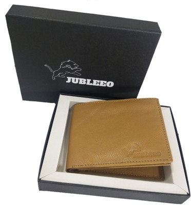 

jubleeo Men Tan Genuine Leather Wallet(4 Card Slots), Khaki