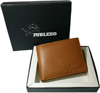 

jubleeo Men Tan Genuine Leather Wallet(4 Card Slots)
