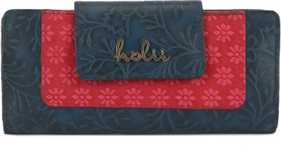 

Holii Women Blue, Maroon Genuine Leather Wallet(13 Card Slots), Multi