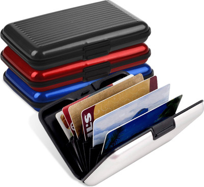 

Dynamo Men Red, Blue, Black, Silver Aluminium Wallet(6 Card Slots)