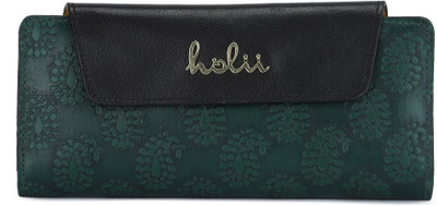 

Holii Women Green Genuine Leather Wallet(7 Card Slots)