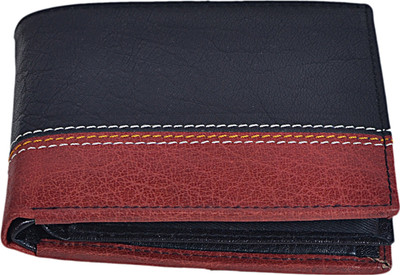 

Bloomun Men Multicolor Genuine Leather Wallet(5 Card Slots), Brown and black