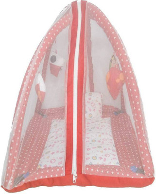 

Kids World Baby Play Gym with Mosquito Net and Pillow and Printed Attractive White Polka Dots(0 to 24 Monthes) - Exclusive Baby Play Gym With White Polka Dots Design(Fabric, Multicolor)