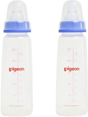 

Pigeon Peristaltic 200ml Nursing Bottle Kpp with Midium Size Nipple (Blue ) Pack of 2 - 200 ml(Blue)
