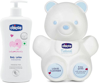Chicco Lotion 500ml- Nat Bear 300ml(White)