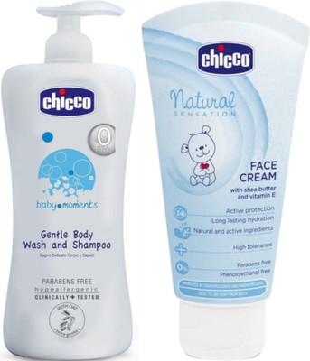 

Chicco Bodywash 500ml- Nat Facecream 50ml(White)