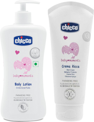 

Chicco Lotion 500ml- Rich Cream 100ml(White)