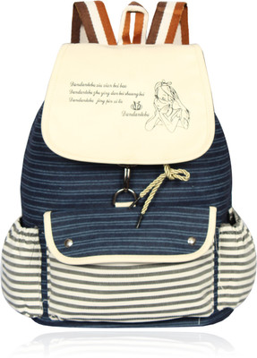 

Belladona Stylish Denim Back Pack In Blue 35 Backpack(Blue, White)