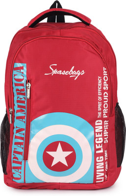 

MultiZone Diwali Gifts Smart Red Laptop Backpack College Casual Office Backpack Daypack 22 Liters Bag Captain America Design 0.700 Backpack(Red)