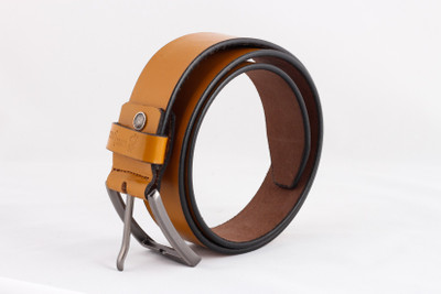 

Induspolo Men Casual Tan Genuine Leather Belt, Stone brown