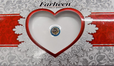 Farheen DIL CARD BINDI FORHEAD Multicolor, White, Blue Bindis(FANCY BINDI)