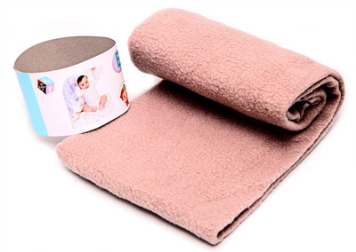 

popo Plain  Crib Baby Blanket(Woollen Blend, Pink