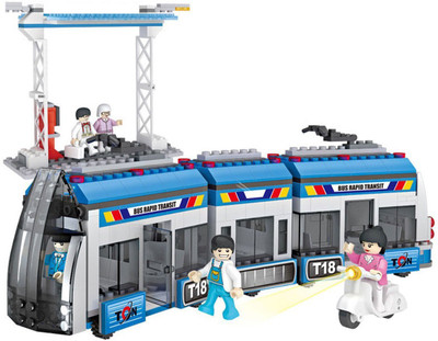 

Planet of Toys 545 pcs. Long Bus Transit Building Blocks with Instruction Manual(Multicolor)