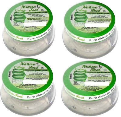 

Nature Feel 100% Natural Aloe Vera Skin Gel 150g x 4(600 g)