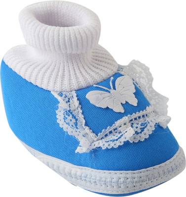 Chiu Soft Sole shoes Booties(Toe to Heel Length - 10 cm Blue)