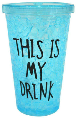 

STOCKHAWKERS New Cup Acrylic Frosty Mason Jar Ice Cup with strew and Lid Gel 450 Sipper(Pack of 1, Multicolor)
