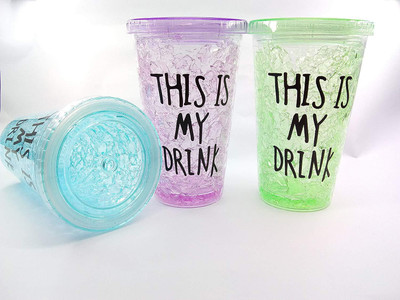 

STOCKHAWKERS (3-Pcs) - Frosty Jar with strew and lid 450 Sipper(Pack of 1, Multicolor)