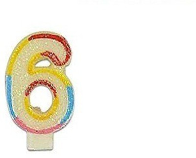 

Premsons Happy Birthday Numeral 6 (Pack of 1) Candle(Multicolor, Pack of 1)